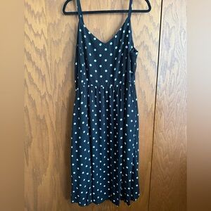 Old Navy Black Polka Dot Midi Dress
